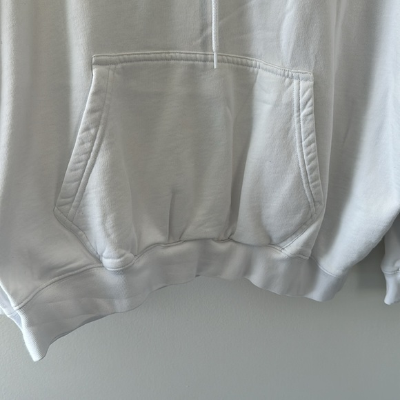 Men’s white MSGM logo printed cotton hoodie in size Medium - Picture 2 of 5